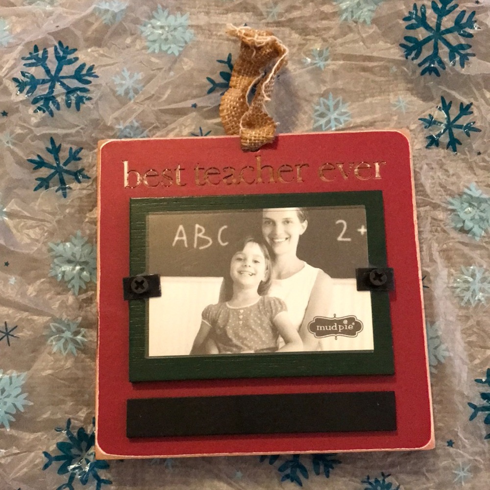 mud pie ornament photo frame in red — NWT